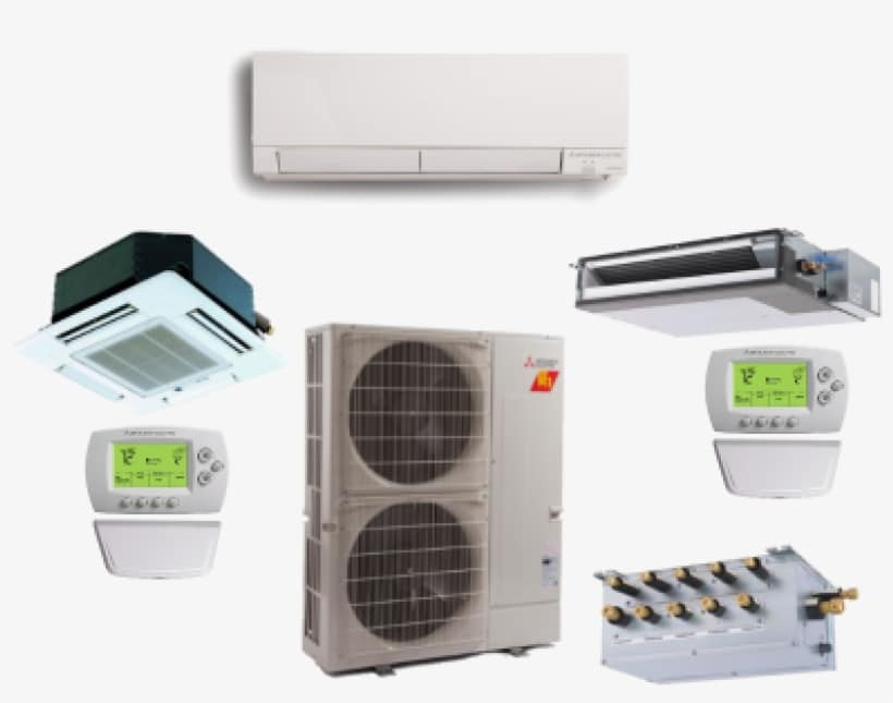 248 2483074 mitsubishi 5 zone 42k btu heat pump hyper 1